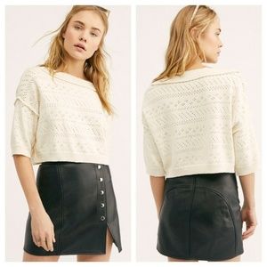 NWT Free People Sand Castle Sweater in White Sands